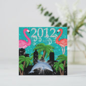 Paradise Party in Style Bright Lights - SRF Einladung (Stehend Vorderseite)