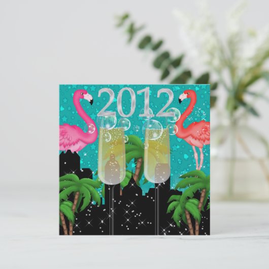 Paradise Party in Style Bright Lights - SRF Einladung (Stehend Vorderseite)