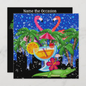 Paradise Party in Style Bright Lights - SRF Einladung (Vorne/Hinten)