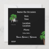 Paradise Party in Style Bright Lights - SRF Einladung (Rückseite)