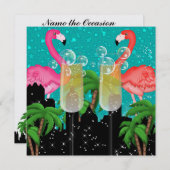 Paradise Party in Style Bright Lights - SRF Einladung (Vorne/Hinten)