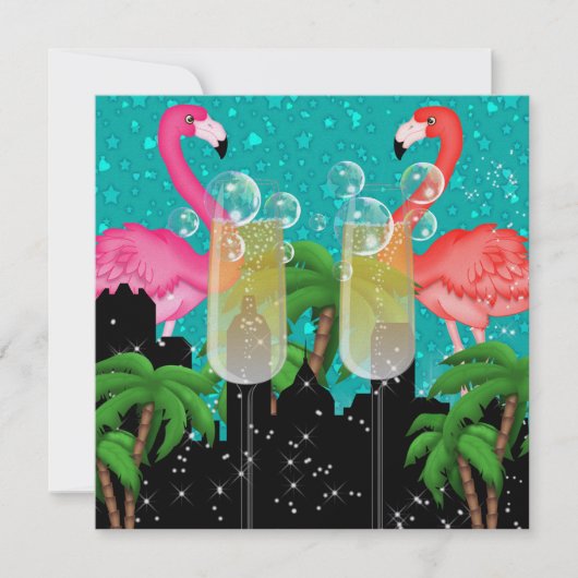 Paradise Party in Style Bright Lights - SRF Einladung (Vorderseite)