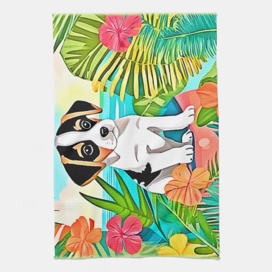 Paradise Puppy Design Geschirrtuch (Vertikal)