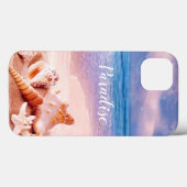 Paradise Sea Beach Muscheln Case-Mate iPhone Hülle (Rückseite (Horizontal))