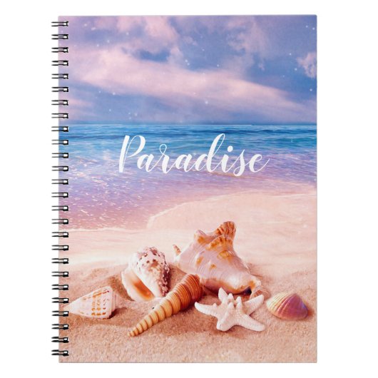 Paradise Sea Beach Muscheln Notizblock (Vorderseite)