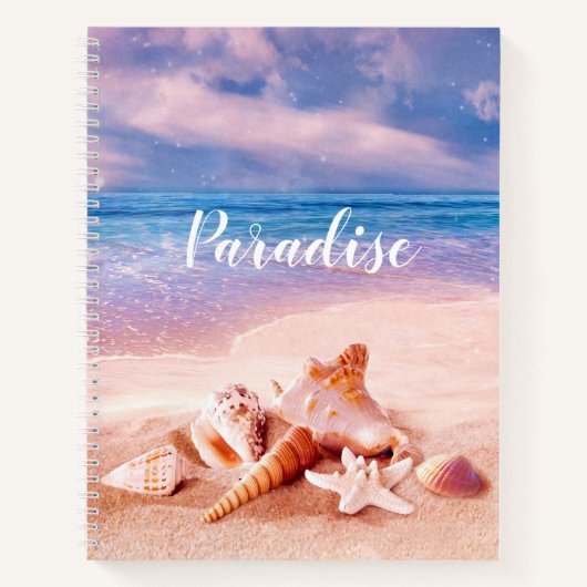 Paradise Sea Beach Muscheln Notizblock (Vorderseite)