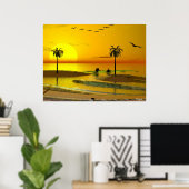 Paradise Shore Sunset Poster (Heimbüro)