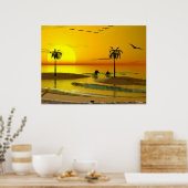 Paradise Shore Sunset Poster (Küche)