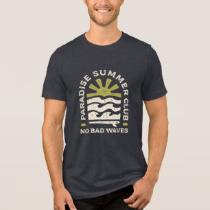 Paradise Summer Club Retro Wellen Tri-Blend Shirt