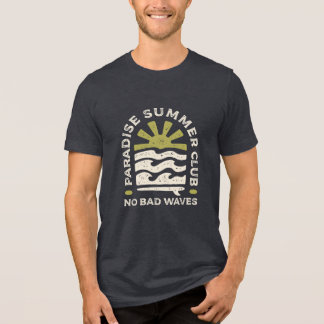 Paradise Summer Club Retro Wellen Tri-Blend Shirt