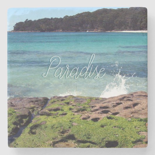 Paradise Tropical Beach Stone Untersetzer (Vorderseite)