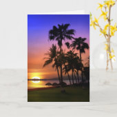 Paradise Tropical Birthday Card Karte (Gelbe Blume)