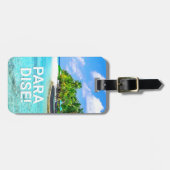 PARADISE Tropical Island, DIY Message Contact info Gepäckanhänger (Vorderseite horizontal)