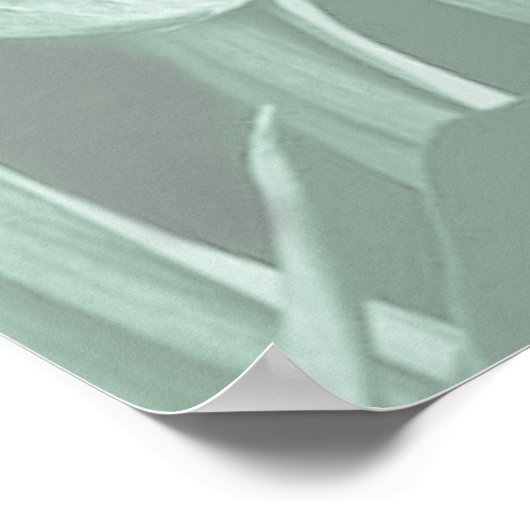 Paradise Tropical Splash in Blues, Türkis Poster (Ecke)