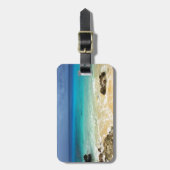 Paradise tropische Insel Strand Gepäckanhänger (Vorderseite vertikal)