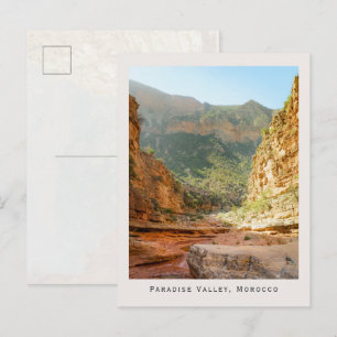 Paradise Valley, Marokko Landschaft und Reise Postkarte