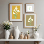 Paradisea Vintage Blume Botanische Illustration Poster