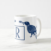 Paradiseblauer Vogel Kaffeetasse (VorderseiteRechts)