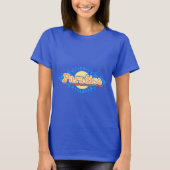 Paradisisch sonnenblau auf weißer Damenwelt T-Shirt (Vorderseite)