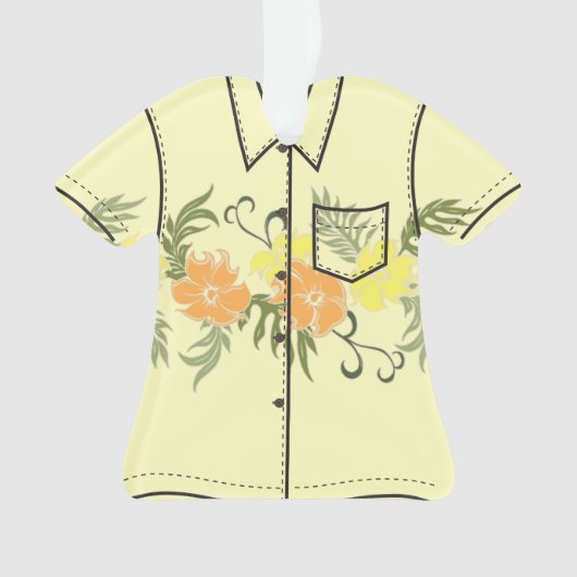 Paradiso Hawaiianischer Hibiskus Aloha Shirt Ornament (Vorderseite)