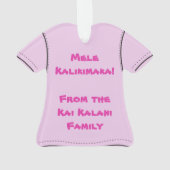 Paradiso Hawaiianischer Hibiskus Aloha Shirt Ornament (Rückseite)