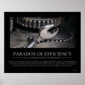 Paradox of Efficiency Poster - Groß (Vorne)
