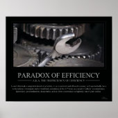 Paradoxon of Efficiency Poster (Vorne)