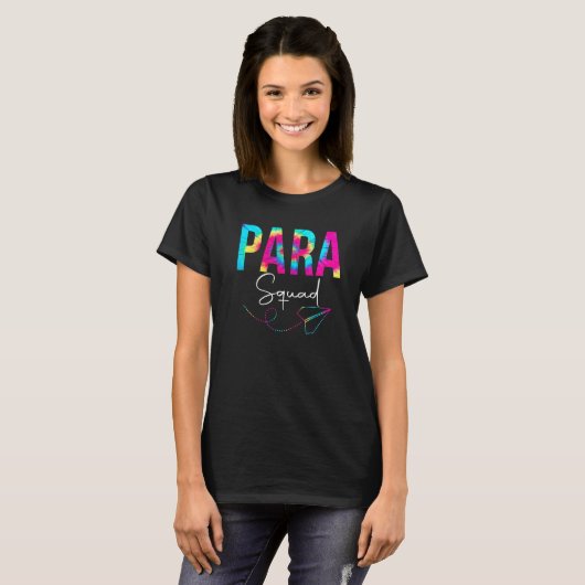 Paraeducator Crew Para Squad Tie Dye Back To Schoo T-Shirt (Vorne ganz)