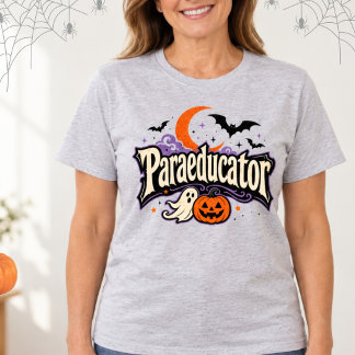 Paraeducator Halloween-Geisterfledermäuse Gothic-L T-Shirt