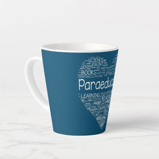 Paraeducator Heart Teacher Paraprofessional Back Milchtasse (Linke Ecke)