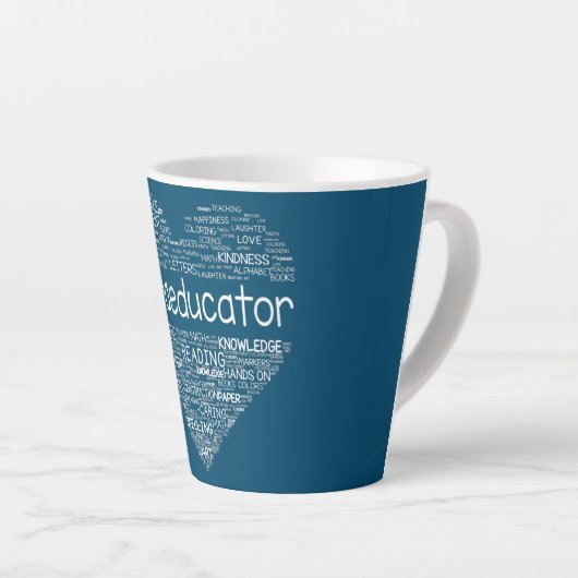 Paraeducator Heart Teacher Paraprofessional Back Milchtasse (Rechte Ecke)