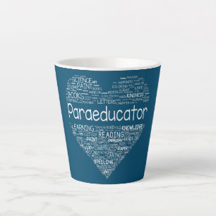 Paraeducator Heart Teacher Paraprofessional Back Milchtasse