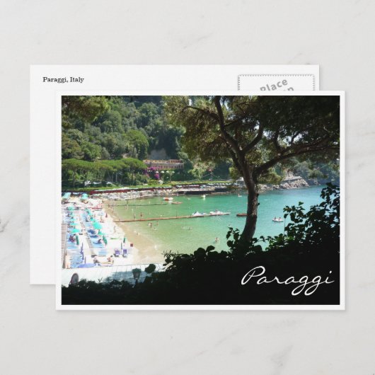 Paraggi Strand Postkarte (Vorne/Hinten)
