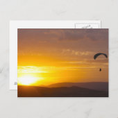 Paragleiten bei Sonnenuntergang Postkarte (Vorne/Hinten)