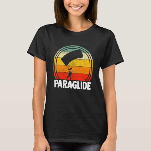 Paraglide Paraglider Paragliding Paramotoring Retr T-Shirt (Vorderseite)