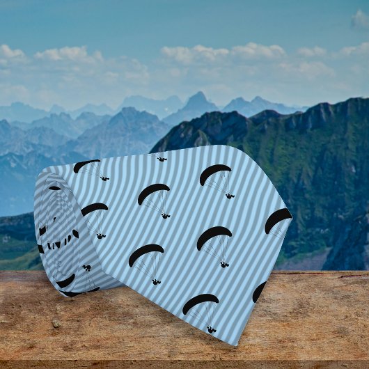 Paraglider - Aufwärmen im Blau, subtil gestreift Krawatte