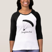 Paraglider Chick Raglan T-Shirt (Vorderseite)