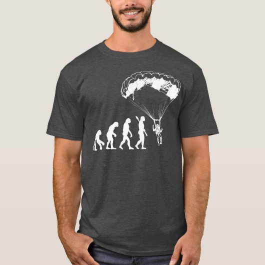Paraglider Evolution Funny Paragliding Cooles Gesc T-Shirt (Vorderseite)