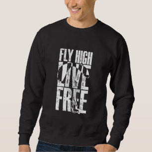 Paraglider Fliegenfliegen Hoch, frei Sweatshirt