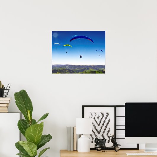 Paraglider im Schwarzwald Poster (Heimbüro)
