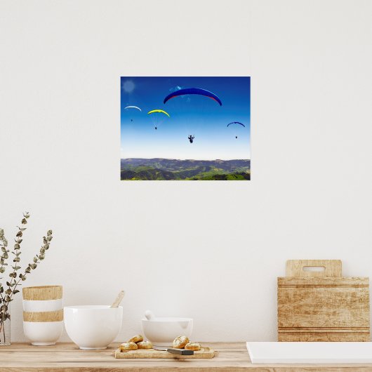 Paraglider im Schwarzwald Poster (Küche)