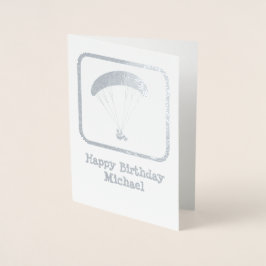 Paraglider mit benutzerdefinierter Beschriftung -  Folienkarte