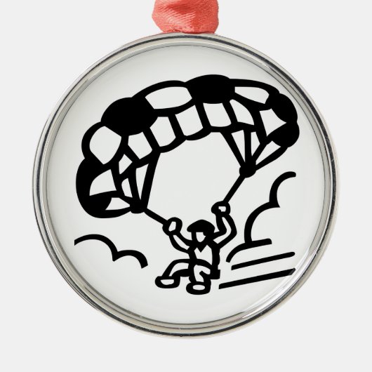 Paraglider Ornament Aus Metall (Vorne)