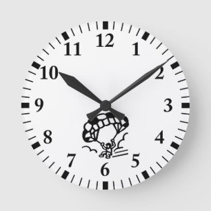 Paraglider Runde Wanduhr