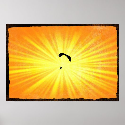 Paraglider Silhouette Artsy Photographic Print Poster (Vorne)