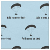 Paraglider-Silhouette und Ihr Texthimmel blau / je Stoff (Nahaufnahme)