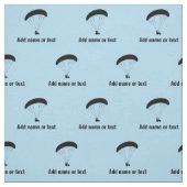 Paraglider-Silhouette und Ihr Texthimmel blau / je Stoff (Muster)