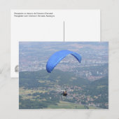 Paraglider über Clermont Postkarte (Vorne/Hinten)