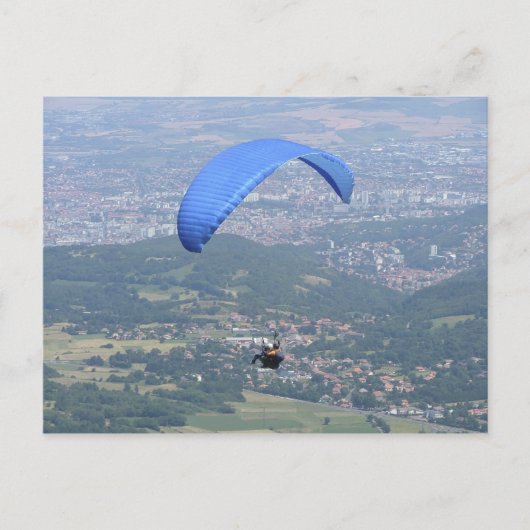 Paraglider über Clermont Postkarte (Vorderseite)