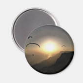 Paragliders Wanderlust Extreme Sports Art Magnet (Vorderseite/Rückseite)